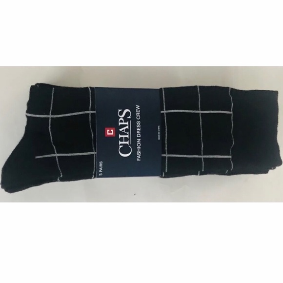 New Chaps Fashion Dress Crew Socks 5 Pairs size 9-11 - Picture 13 of 16